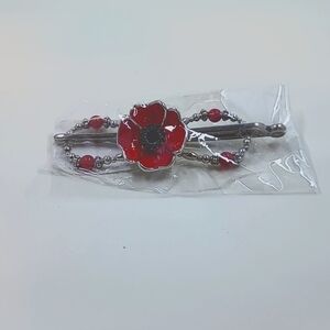 Lilla Rose Red Poppy Hair clip Medium